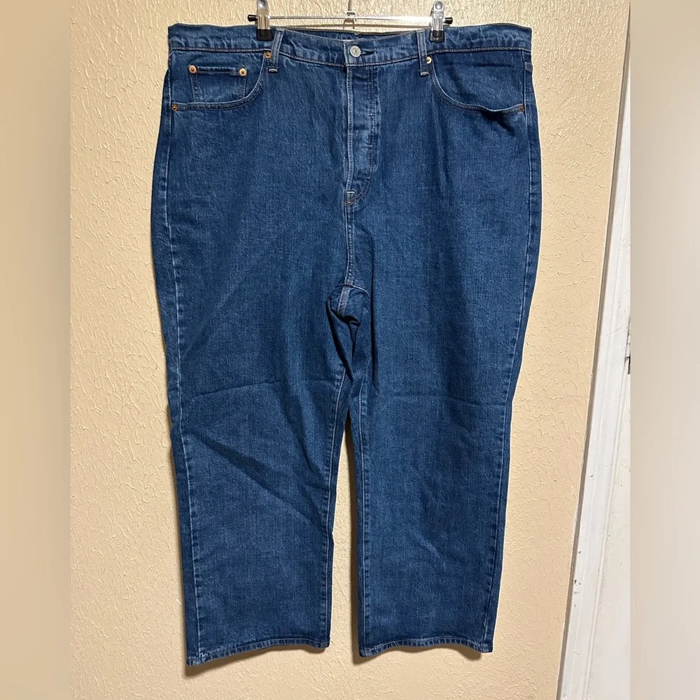 LEVI’S Ribcage‎ Straight Jeans Size 20W Button Fly Plus Size Denim